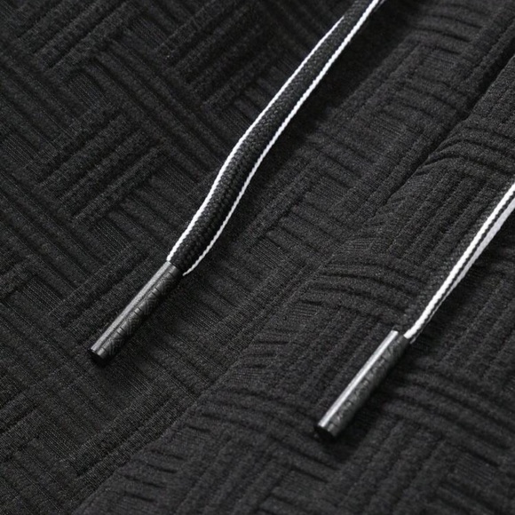 Black Manfinity Homme Men Solid Shirt & Short Set - Picture 6 of 6